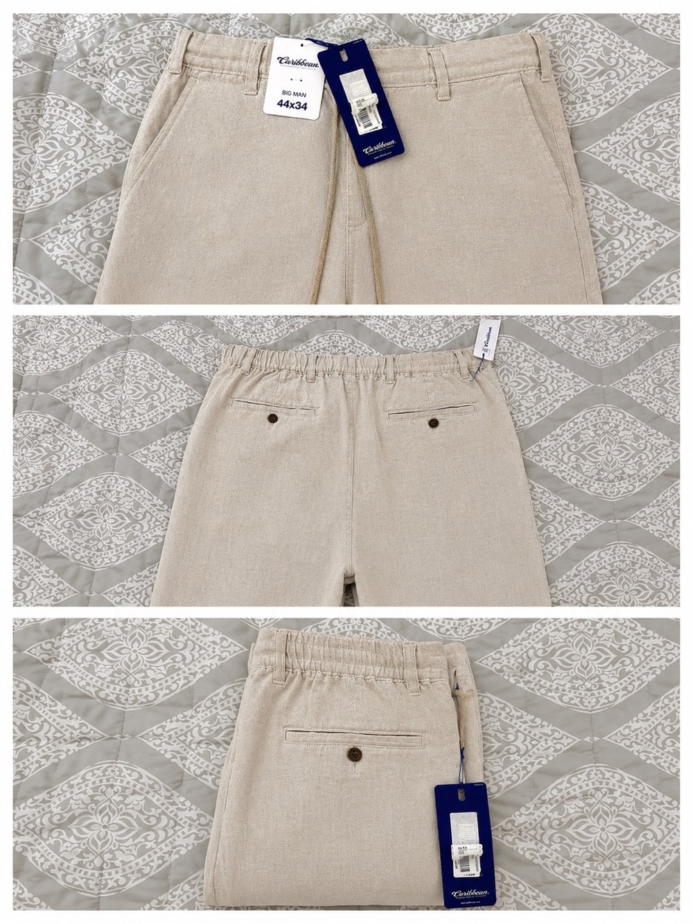 Caribbean Men’s Beige Corduroy Pants